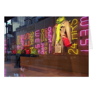 Fenêtre du grand magasin Neon Lights New York NYC