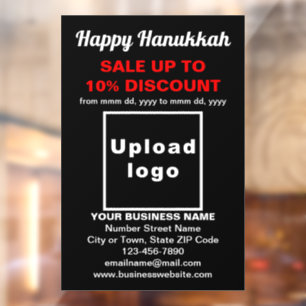 Fenêtre Vente de Hanukkah d'affaires sur Autocollant pour 