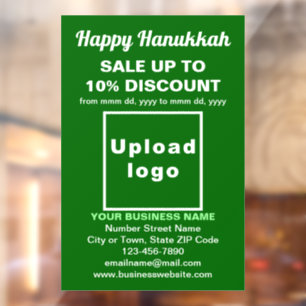 Fenêtre Vente de Hanukkah Entreprise sur Autocollant pour 