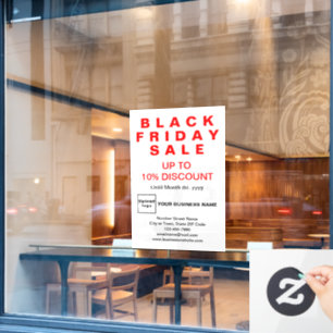 Fenêtre Vente du Vendredi Noir Entreprise Autocollant pour