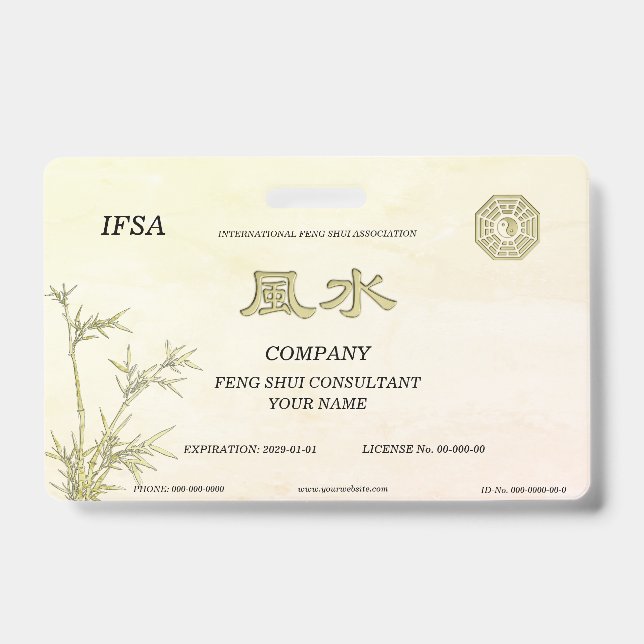 Feng Shui Ausweis (Vorderseite)
