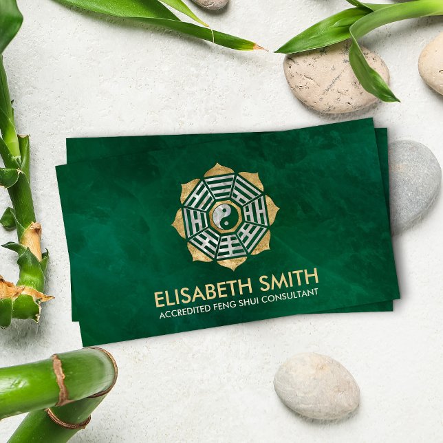 Feng Shui Bagua / Pakua Lotus mandala Visitenkarte (Von Creator hochgeladen)