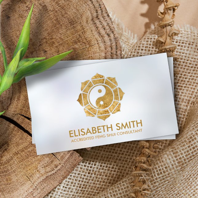 Feng Shui Bagua / Pakua Lotus mandala Visitenkarte (Von Creator hochgeladen)