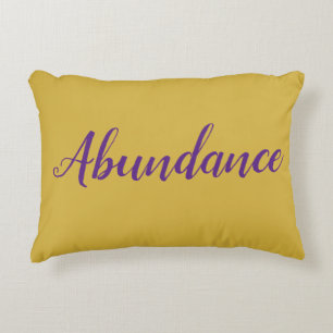 Feng Shui Gold & Purple "Abundance" Accent Coussin