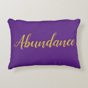 Feng Shui Lila & Gold "Abundance" Accent Pillow Dekokissen