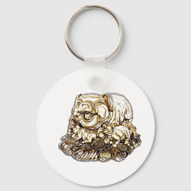 Feng Shui Pig Schlüsselanhänger (Vorderseite)