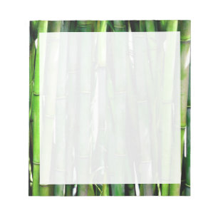 Feng Shui Wealth Growth Green Bamboo Notizblock