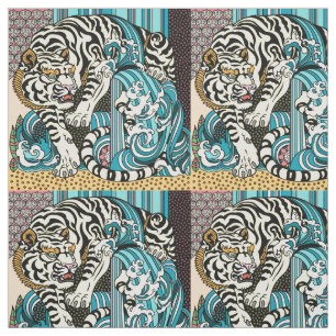 Feng Shui White Tiger Stoff