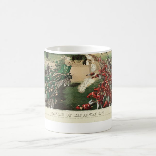 Fenian Überfall-Kampf von Ridgeway Kalkstein Ridge Kaffeetasse (Mittel)