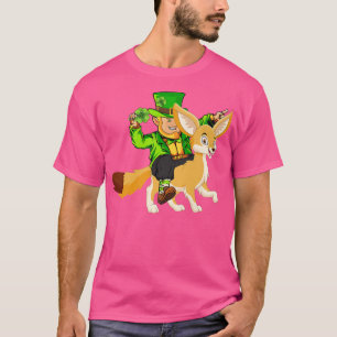 Fennec Fo Lover Leprechaun Reiten Fennec zum St Pa T-Shirt