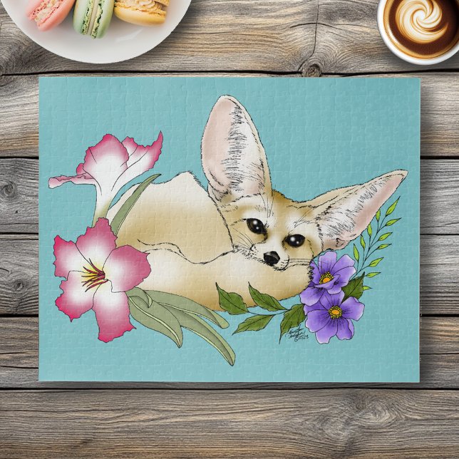 Fennec Fox Blume Niedlich (Von Creator hochgeladen)