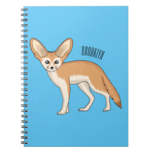 Fennec fox Cartoon Illustration Notizblock
