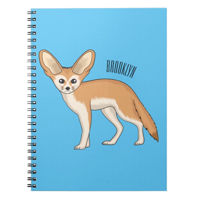 Fennec fox Cartoon Illustration Notizblock (Vorderseite)