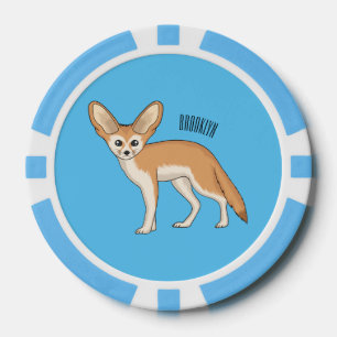 Fennec fox Cartoon Illustration Pokerchips