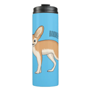 Fennec fox Cartoon Illustration Thermosbecher