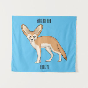 Fennec fox Cartoon Illustration Wandteppich