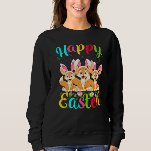 Fennec Fox Easter Egg Bunny Fennec Fox Happy East Sweatshirt