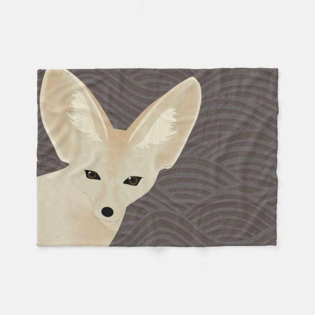 Fennec Fox-Fleece-Decke Fleecedecke (Vorderseite (Horizontal))
