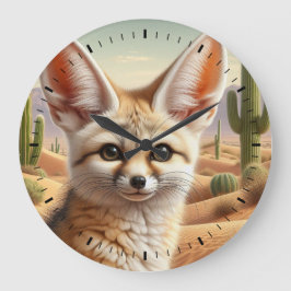 Fennec Fox Große Wanduhr