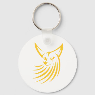 Fennec Fox im Swish, der Art zeichnet Schlüsselanhänger