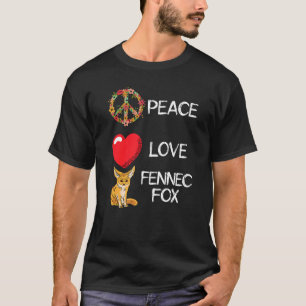 Fennec Fox Liebe Peace Heart Unity T-Shirt
