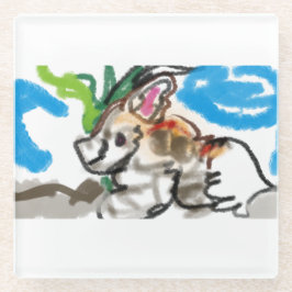 Fennec fox niedlich glasuntersetzer