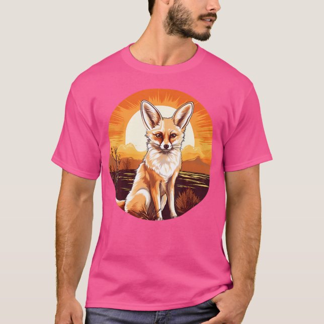 Fennec Fox Sunset Fennec Fox Lover Foxes T-Shirt (Vorderseite)
