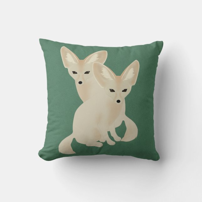 Fennec Fox Throw Kissen (Vorderseite)