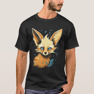 Fennec Fox Water Paint Style Niedlicher Fennic Fox T-Shirt