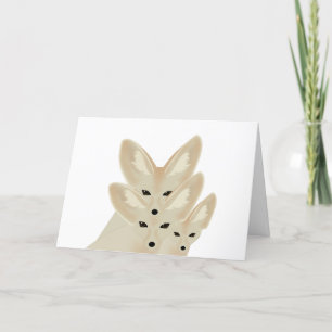 Fennec Foxes Grußkarte Feiertagskarte