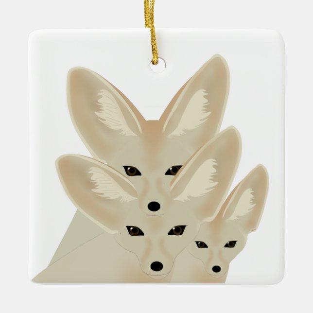 Fennec Foxes Ornament (Vorderseite)