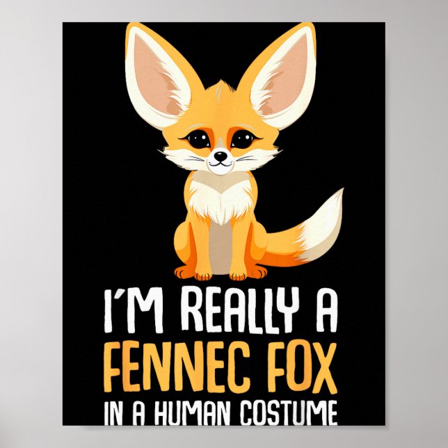 Fennec-Fuchs-Kostüm Mädchen Fuchs  Poster (Vorne)