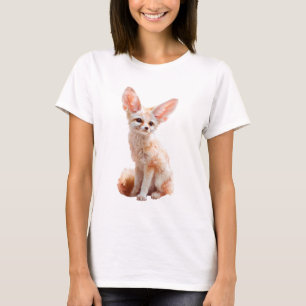 Fennec-Fuchs-Wasserfarben-Illustration Frauen T-Shirt