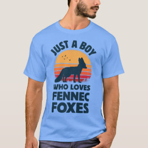 Fennec für nur einen Jungen, der Lieben Fox Retro T-Shirt