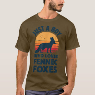 Fennec für nur einen Jungen, der Lieben Fox Retro T-Shirt