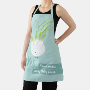 Fennel macht alles Extravagante, weiße Niedliche  Schürze