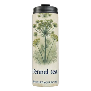 Fennel Tea Design AI art Thermosbecher