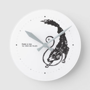 Fenrir Fenris is free dog viking norse mythology Runde Wanduhr