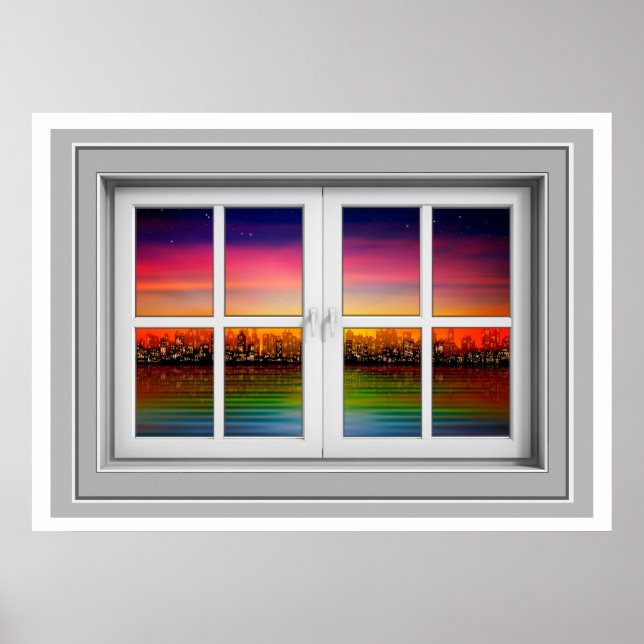 Fenster-Ansicht-Poster Poster (Vorne)