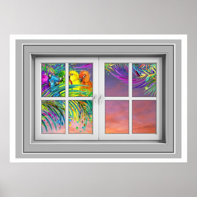 Fenster-Ansicht-Poster Poster (Vorne)