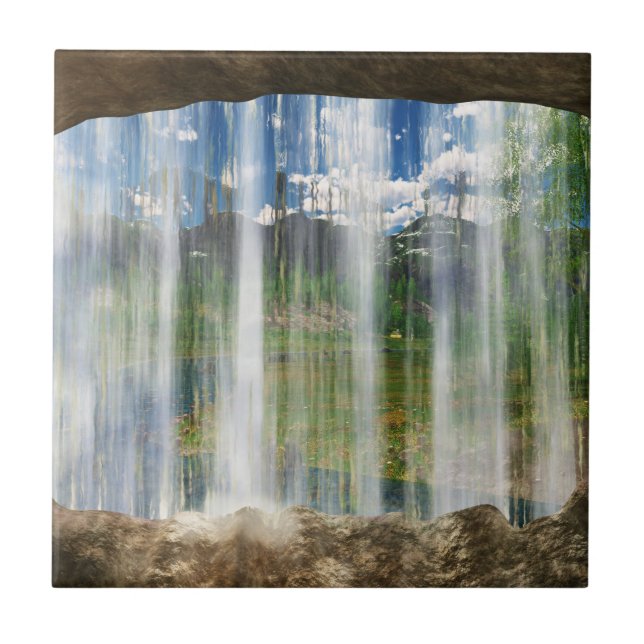 Fenster auf der CWM-Dekorationstafel / Trivet Fliese (Vorderseite)