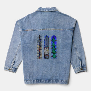 Fenster aus festem Glas Jeansjacke