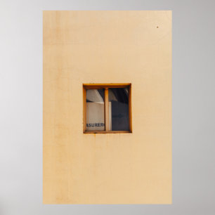 FENSTER AUS GERAHMTEM HOLZ POSTER