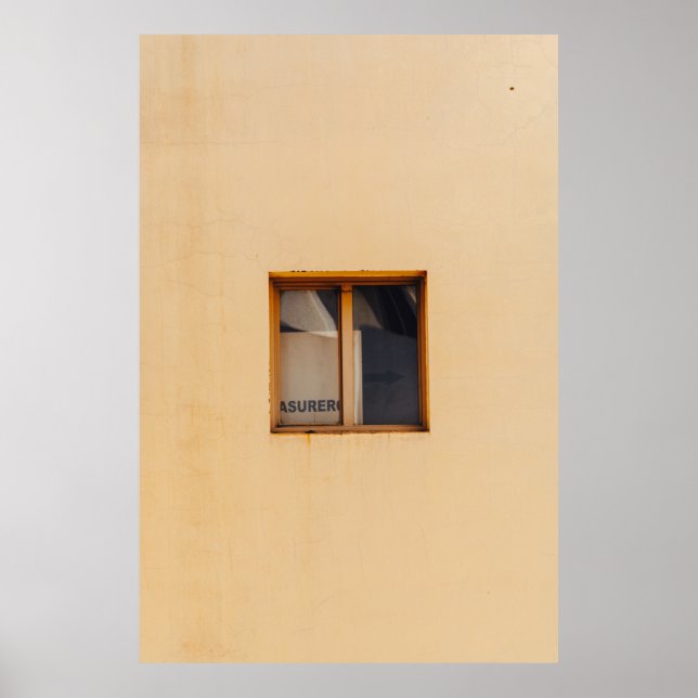 FENSTER AUS GERAHMTEM HOLZ POSTER (Vorne)