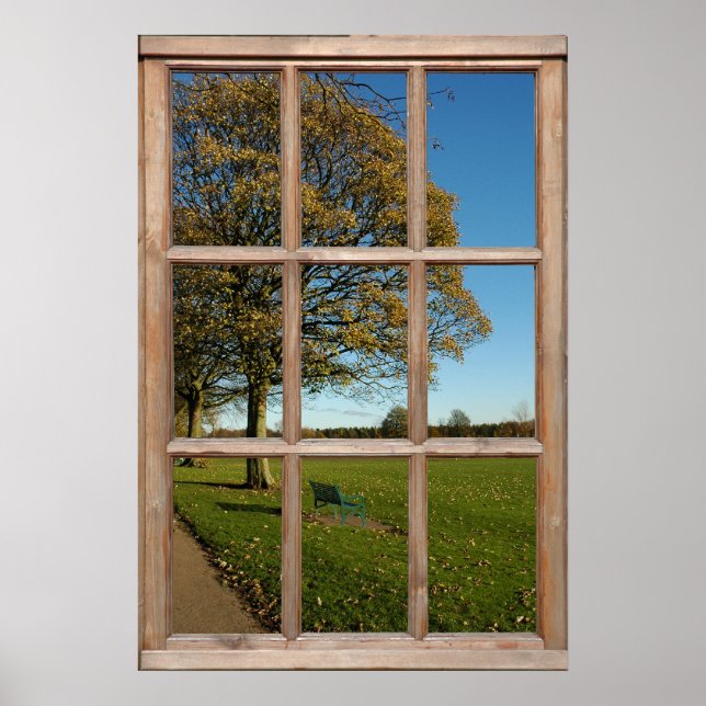 Fenster "Autumn Park View" (Park anzeigen) Poster (Vorne)