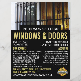 Fenster & Bars, Fenster & Türen Fitter Company Flyer