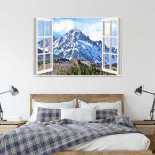 Fenster "Benutzerdefiniertes Fake-Imitat" Leinwanddruck