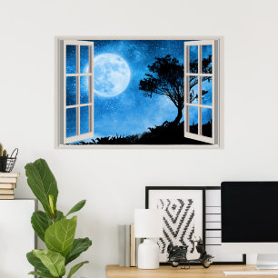 Fenster "Benutzerdefiniertes Fake-Imitat" Poster