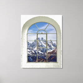 Fenster "Berge" Leinwanddruck