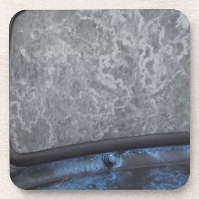 Fenster "Blauer Lkw" Getränkeuntersetzer (Vorderseite)